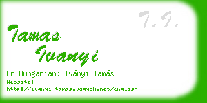 tamas ivanyi business card